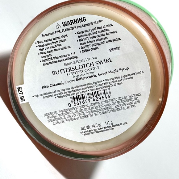 BUTTERSCOTCH SWIRL 3 Wick Candle - Picture 3 of 3